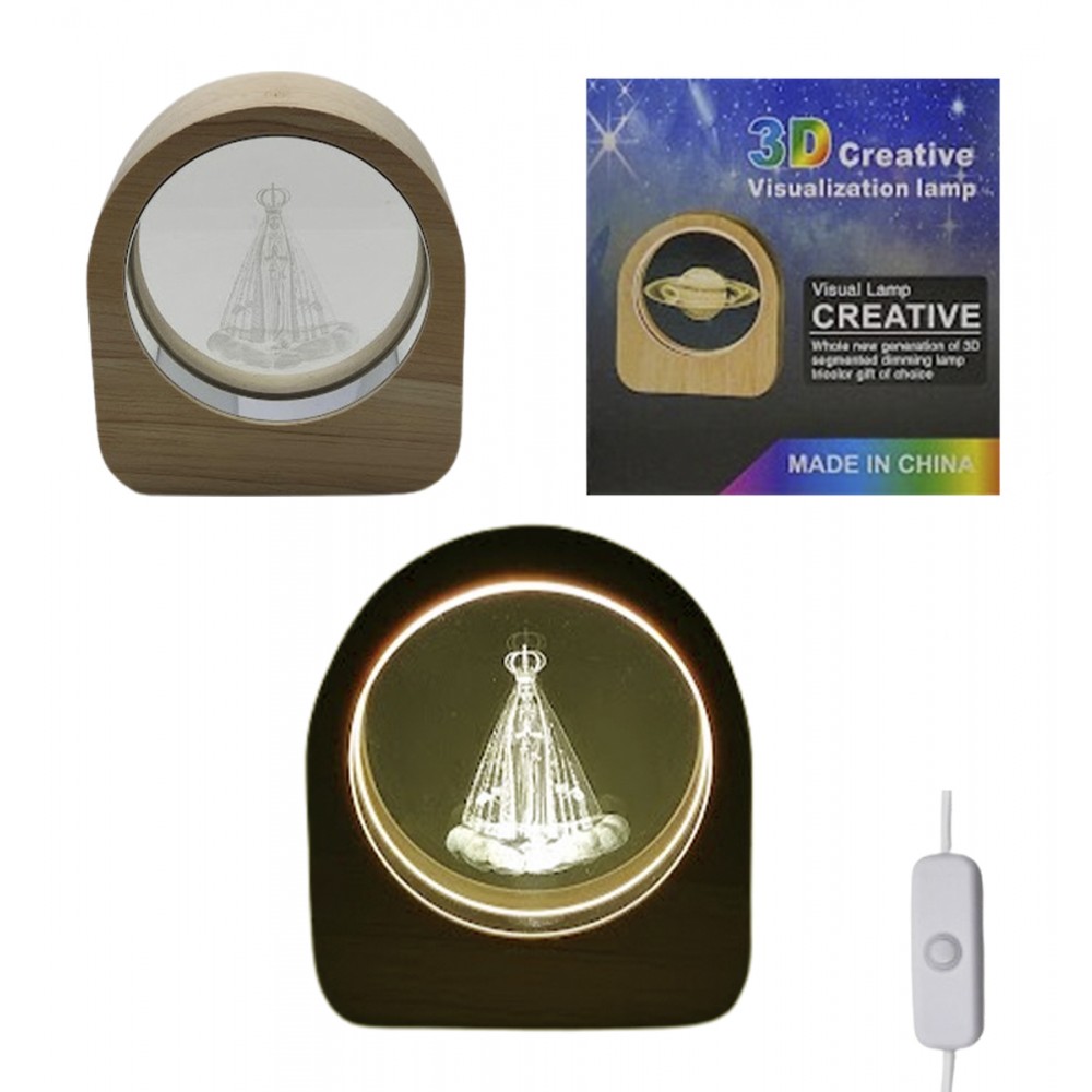 LUMINÁRIA DECORATIVA EM VIDRO COM SUPORTE MODELO NOSSA SENHORA REF: AP7814YT-6SX LUMINÁRIA DECORATIVA EM VIDRO COM SUPORTE MODELO NOSSA SENHORA REF: AP7814YT-6SX