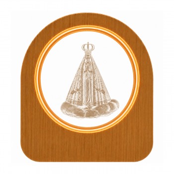 LUMINÁRIA DECORATIVA EM VIDRO COM SUPORTE  MODELO NOSSA SENHORA REF: AP7814YT-6SX