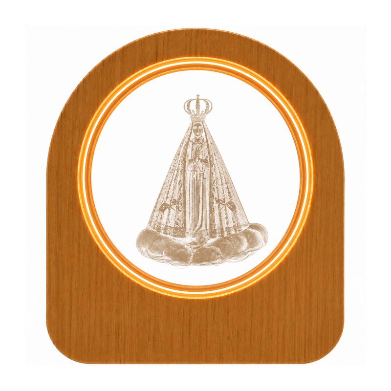 LUMINÁRIA DECORATIVA EM VIDRO COM SUPORTE  MODELO NOSSA SENHORA REF: AP7814YT-6SX