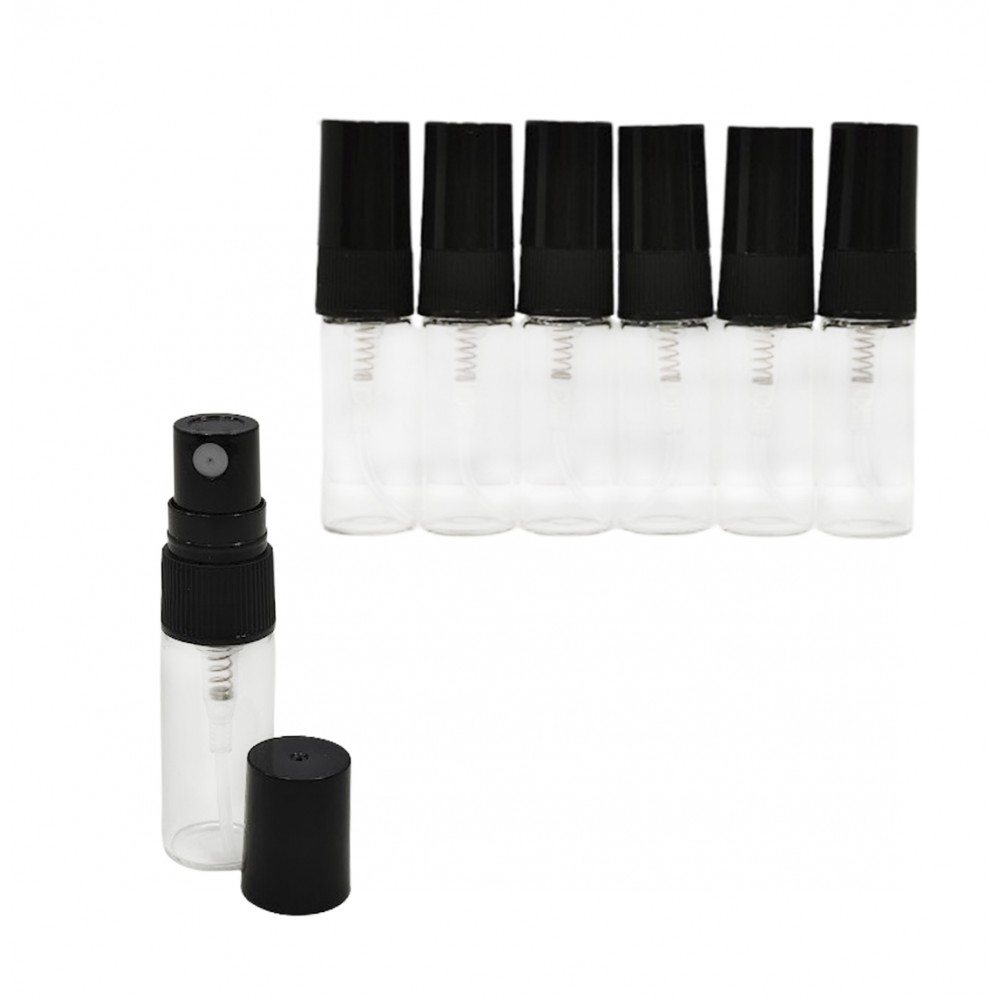 KIT COM 6 FRASCOS PARA PERFUME EM VIDRO E PLÁSTICO PP CAPACIDADE DE 5ML REF: AP26335-8 KIT COM 6 FRASCOS PARA PERFUME EM VIDRO E PLÁSTICO PP CAPACIDADE DE 5ML REF: AP26335-8
