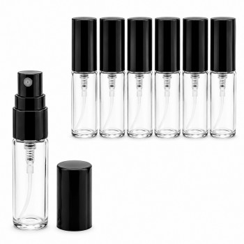 KIT COM 6 FRASCOS PORTA PERFUME DE VIDRO E TAMPA DE PLÁSTICO PP CAPACIDADE DE 5ML REF: AP26335-8 KIT COM 6 FRASCOS PORTA PERFUME DE VIDRO E TAMPA DE PLÁSTICO PP CAPACIDADE DE 5ML REF: AP26335-8