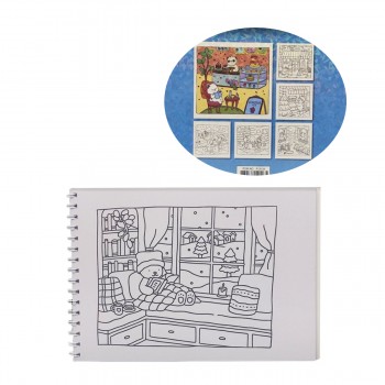 CADERNO DE COLORIR COM ELÁSTICO A4 COM 48 FOLHAS CAPA MOLE REF: APWA403