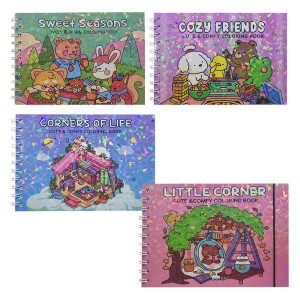 CADERNO DE COLORIR COM ELÁSTICO A5 COM 48 FOLHAS CAPA MOLE REF: APWA507