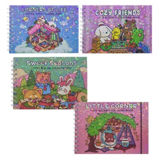 CADERNO DE COLORIR COM ELÁSTICO A5 COM 48 FOLHAS CAPA DURA REF: APYA510