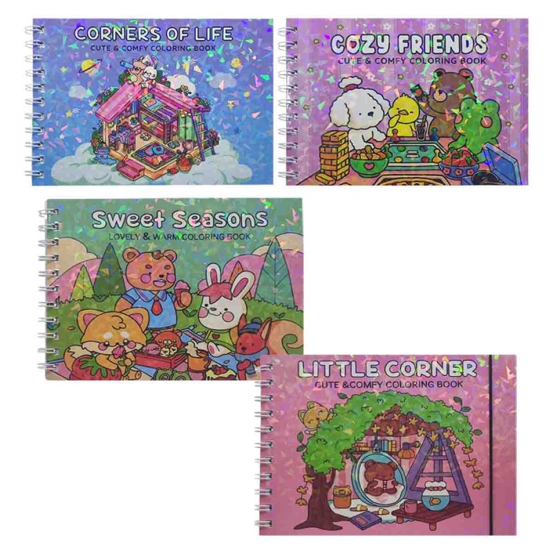 CADERNO DE COLORIR COM ELÁSTICO A5 COM 48 FOLHAS CAPA DURA REF: APYA510