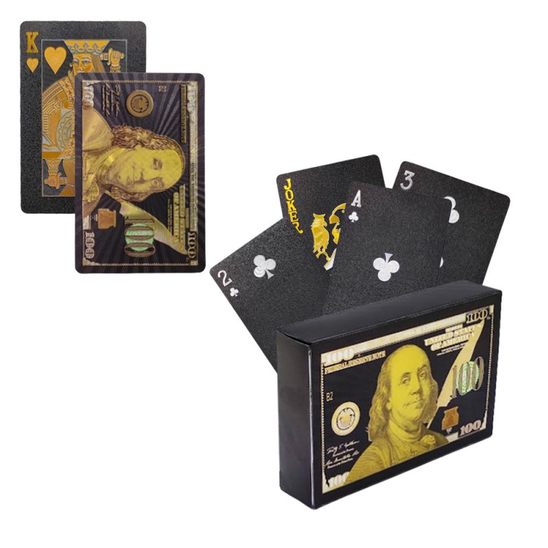 JOGO DE CARTAS BARALHO CAIXA UNITÁRIA COM CARTAS METALIZADA EM PLÁSTICO REF: APJB-001