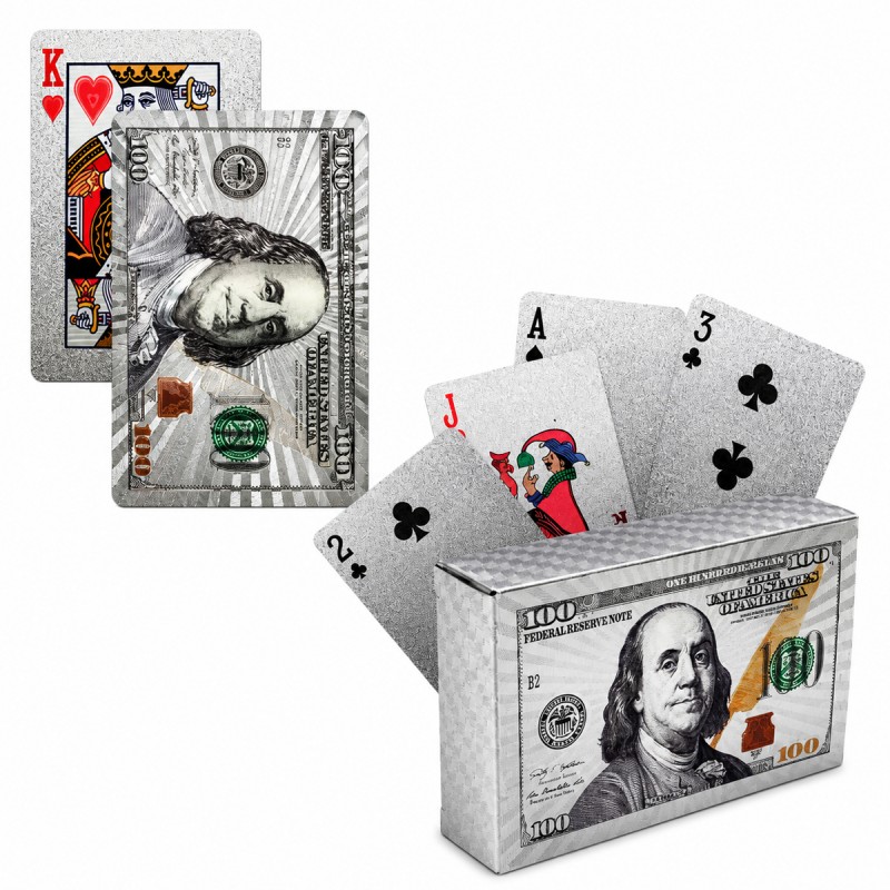 JOGO DE CARTAS BARALHO CAIXA UNITÁRIA COM CARTAS METALIZADA EM PLÁSTICO REF: APJB-003