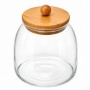  POTE DE VIDRO COM TAMPA EM BAMBU 750ML REF: APPD750ML
