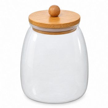 POTE DE VIDRO COM TAMPA EM BAMBU 1000ML REF: APPD1000ML POTE DE VIDRO COM TAMPA EM BAMBU 1000ML REF: APPD1000ML