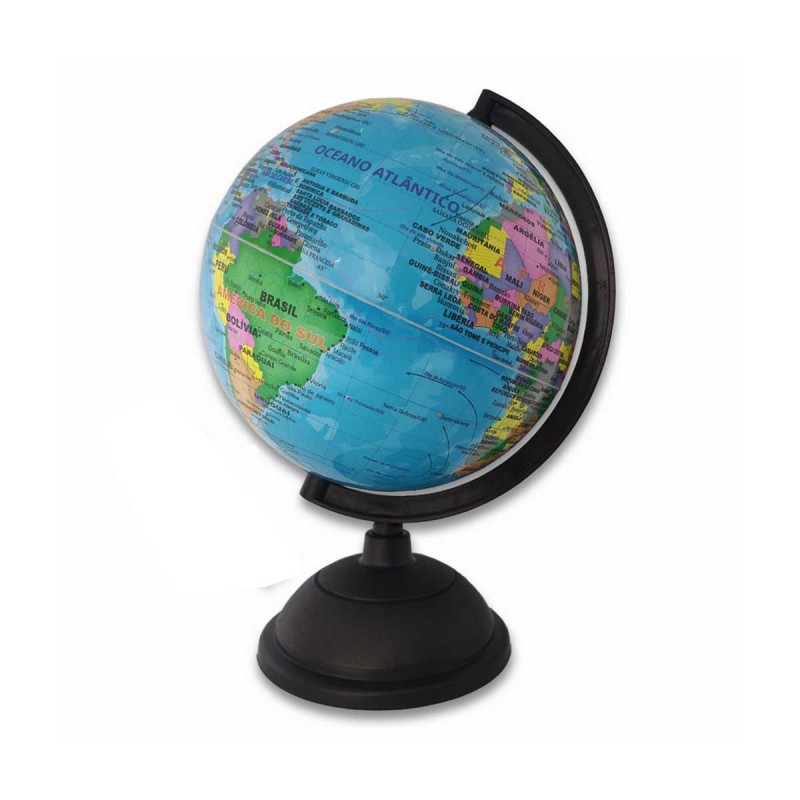 GLOBO TERRESTRE DECORATIVO GIRATÓRIO EM PLÁSTICO REF: APJF2000CP01