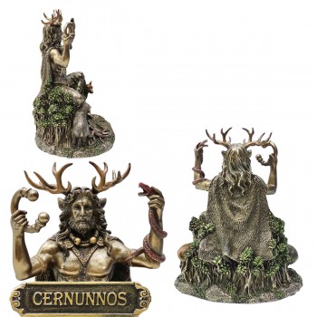 ENFEITE DE MESA MODELO DEUS CERNUNNOS EM RESINA PLÁSTICA REF: APWU77059A4