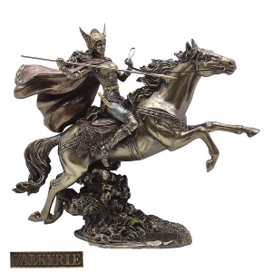 ENFEITE DE MESA MODELO DEUSA NÓRDICA VALQUÍRIA EM RESINA PLÁSTICA REF: APWU75431A4