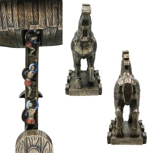 ENFEITE DE MESA MODELO CAVALO DE TRÓIA EM RESINA PLÁSTICA REF: APWU75720V4