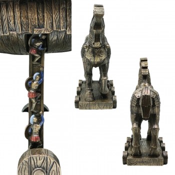ENFEITE DE MESA MODELO CAVALO DE TRÓIA EM RESINA PLÁSTICA REF: APWU75720V4