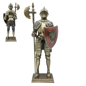 ENFEITE DE MESA MODELO ARMADURA MEDIEVAL EM RESINA PLÁSTICA REF: APWU76033A4