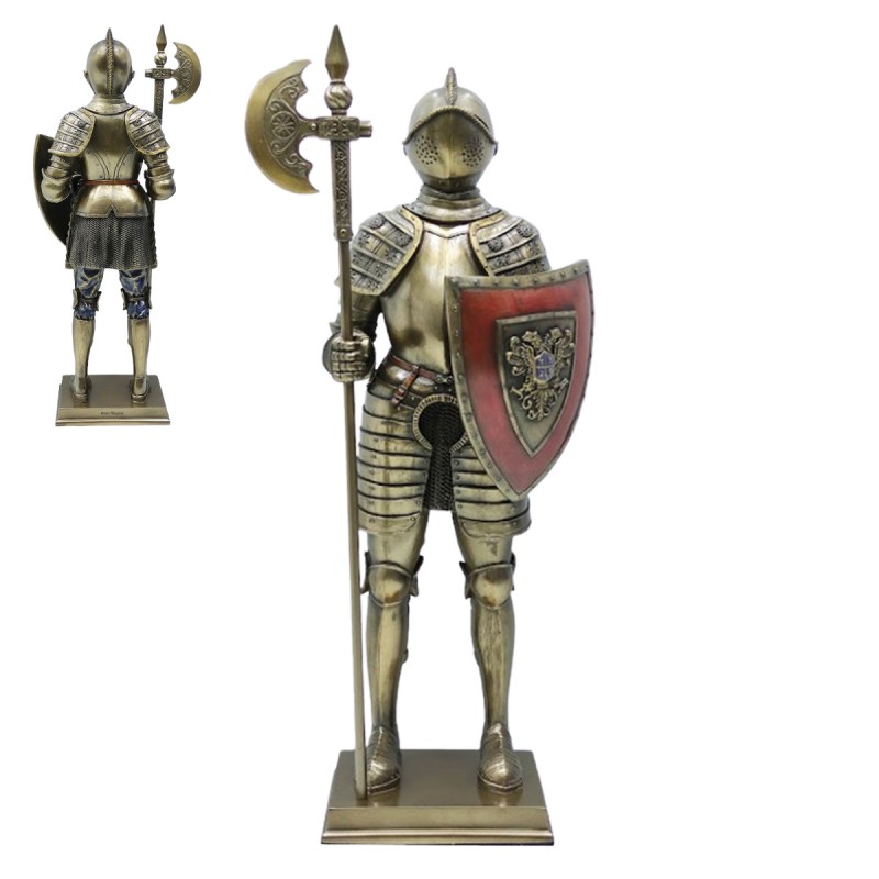 ENFEITE DE MESA MODELO ARMADURA MEDIEVAL EM RESINA PLÁSTICA REF: APWU76033A4