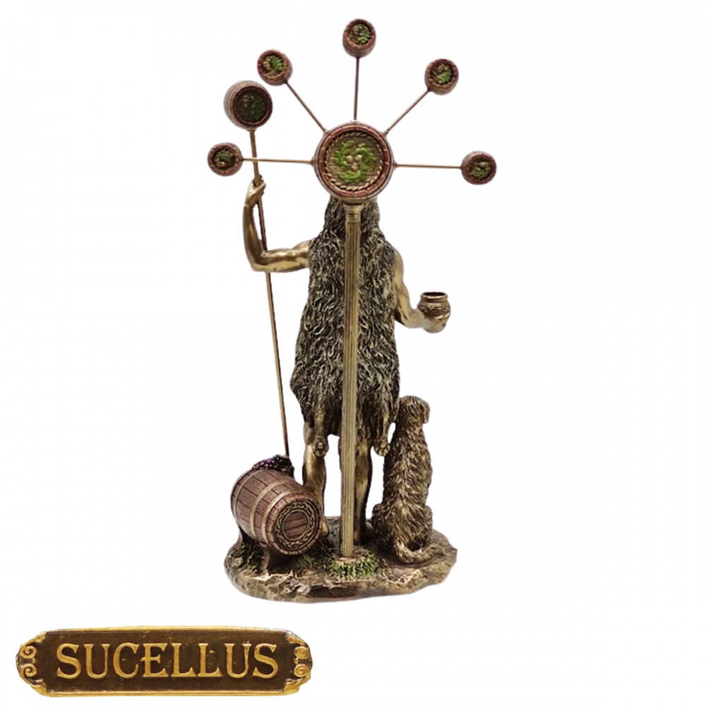 ENFEITE DE MESA MODELO SUCELLUS DEUS CELTA EM RESINA PLÁSTICA REF: APWU78410A4 ENFEITE DE MESA MODELO SUCELLUS DEUS CELTA EM RESINA PLÁSTICA REF: APWU78410A4