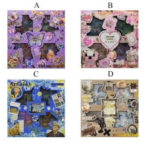 CARTELAS COM 100 UNIDADES DE ADESIVOS SORTIDOS EM PLÁSTICO REF: XM-TZ2979