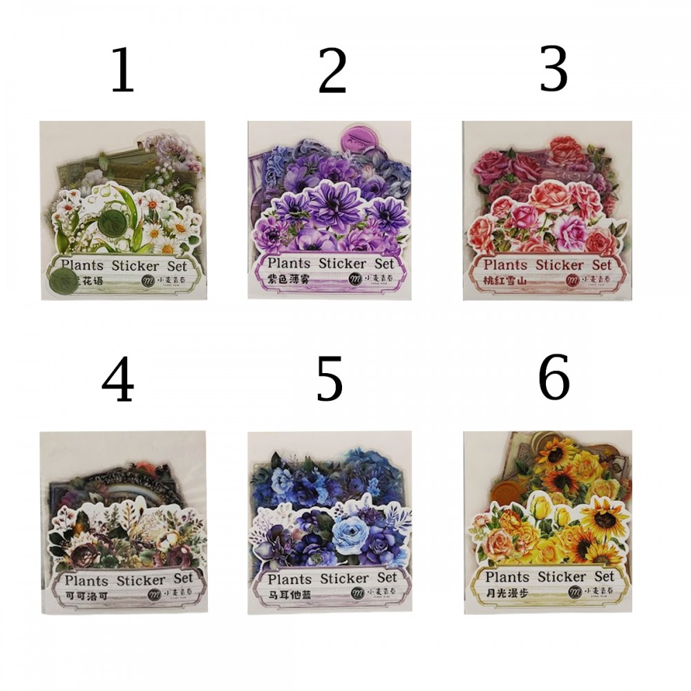 PACOTES CONTENDO 50 ADESIVOS MODELO PLANTAS REF: XM-TZ2932