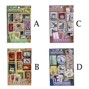 PACOTES CONTENDO 4 CARTELAS DE ADESIVOS EM PAPEL REF: XM-TZ2937