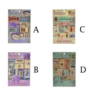 PACOTES CONTENDO 4 CARTELAS DE ADESIVOS EM PAPEL REF: XM-TZ2938