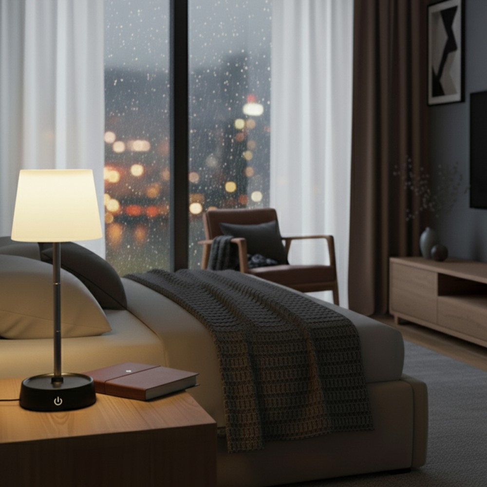 LUMINÁRIA LED DE MESA RECARREGÁVEL EM METAL E PLÁSTICO REF: APB06T-BL LUMINÁRIA LED DE MESA RECARREGÁVEL EM METAL E PLÁSTICO REF: APB06T-BL