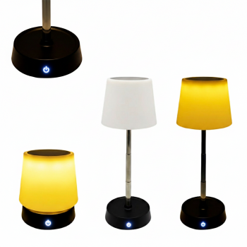 LUMINÁRIA LED DE MESA RECARREGÁVEL EM METAL E PLÁSTICO REF: APB06T-BL