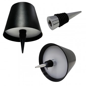 LUMINÁRIA DECORATIVA LED COM ENCAIXE PARA GARRAFA EM METAL E PLÁSTICO REF: APB06L-BL