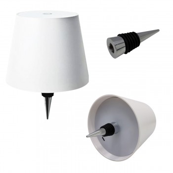 LUMINÁRIA DECORATIVA LED COM ENCAIXE PARA GARRAFA EM METAL E PLÁSTICO REF: APB06L-WH