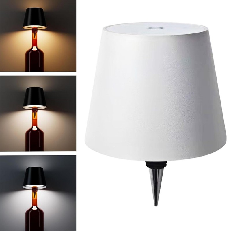 LUMINÁRIA DECORATIVA LED COM ENCAIXE PARA GARRAFA EM METAL E PLÁSTICO REF: APB06L-WH