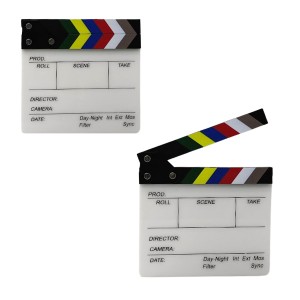 CLAQUETE DECORATIVA BRANCA EM MADEIRA MDF E ACRÍLICO GRANDE REF: AP18732A-1 CLAQUETE DECORATIVA BRANCA EM MADEIRA MDF E ACRÍLICO GRANDE REF: AP18732A-1