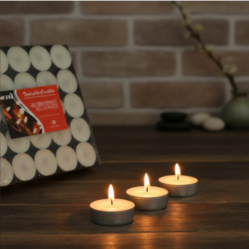 KIT 50 VELAS EM PARAFINA COM BASE EM ALUMÍNIO REF: AP7305R50
