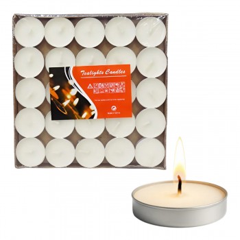 KIT 50 VELAS EM PARAFINA COM BASE EM ALUMÍNIO REF: AP7305R50