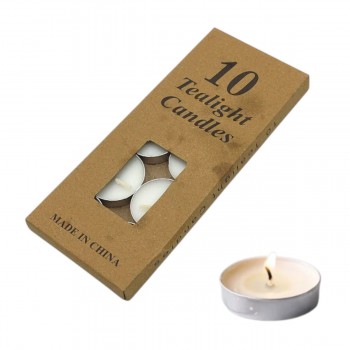 KIT 10 VELAS EM PARAFINA COM BASE EM ALUMÍNIO REF: AP7305R10