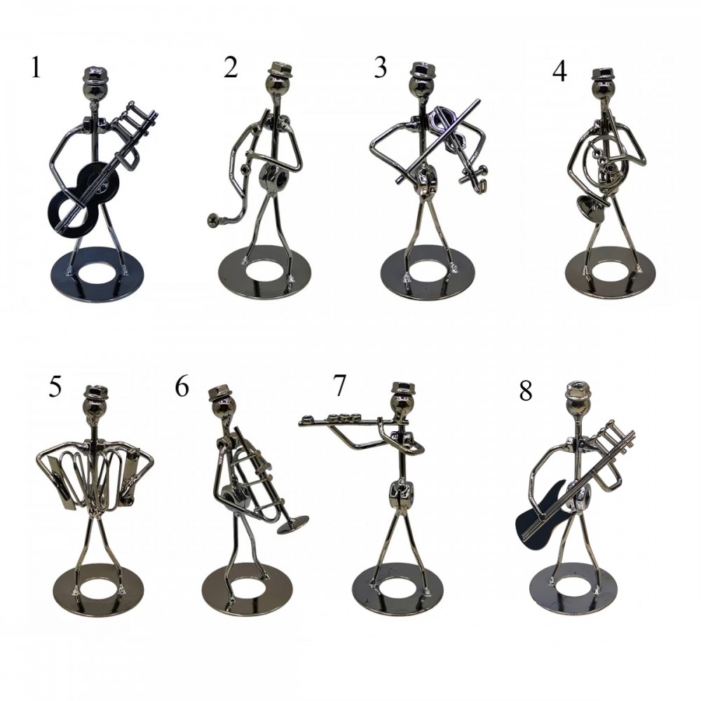 ENFEITE DECORATIVO MODELO MÚSICO DE MESA EM METAL REF: APD1008-1