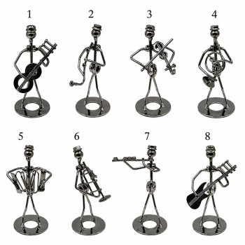 ENFEITE DECORATIVO MODELO MÚSICO DE MESA EM METAL REF: APD1008-1