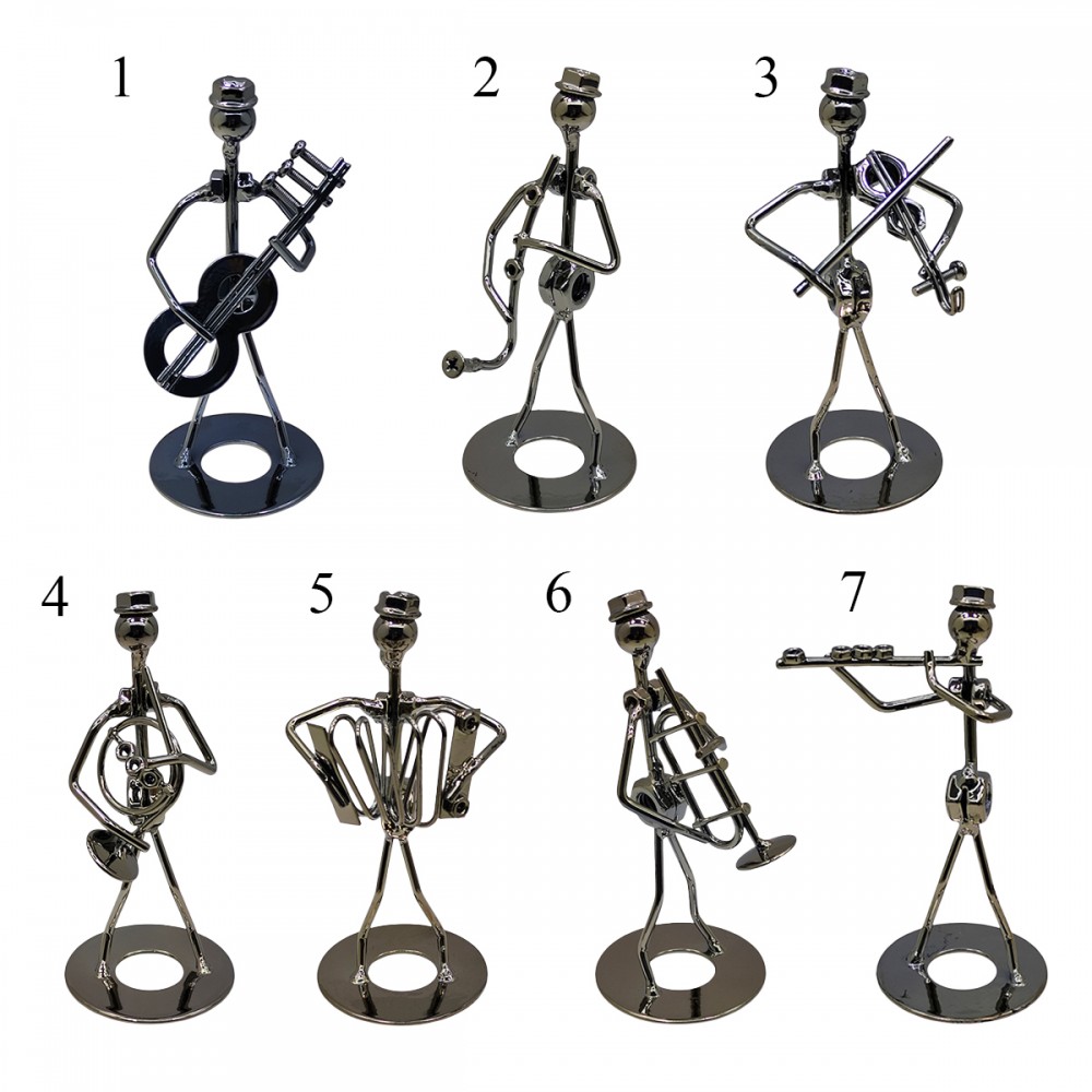 ENFEITE DECORATIVO MODELO MÚSICO DE MESA EM METAL REF: APD1008-1 ENFEITE DECORATIVO MODELO MÚSICO DE MESA EM METAL REF: APD1008-1