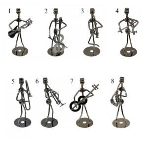 ENFEITE DECORATIVO DE MESA MODELO MÚSICO DE METAL REF: AP1008-2