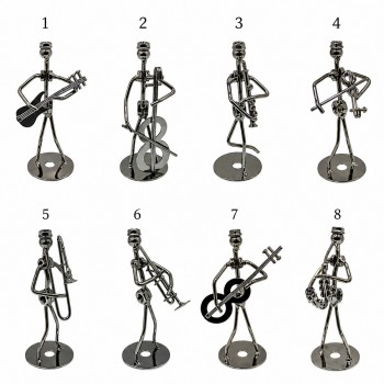 ENFEITE DECORATIVO DE MESA MODELO MÚSICO DE METAL REF: AP1008-2