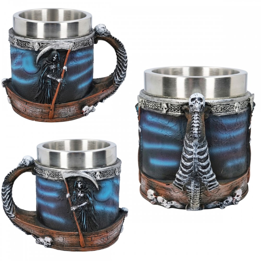 CANECA MODELO MEDIEVAL DE RESINA E INOX 600ML REF: AP25013B CANECA MODELO MEDIEVAL DE RESINA E INOX 600ML REF: AP25013B