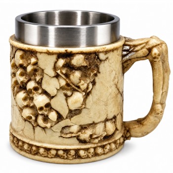 CANECA DE INOX E RESINA 600ML MODELO CAVEIRA REF: AP25001B CANECA DE INOX E RESINA 600ML MODELO CAVEIRA REF: AP25001B