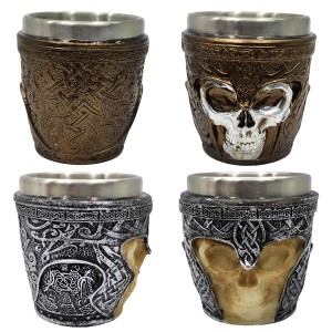 MINI COPO SHOT 50ML DE INOX E RESINA MODELO CAVEIRA REF: AP25026C MINI COPO SHOT 50ML DE INOX E RESINA MODELO CAVEIRA REF: AP25026C