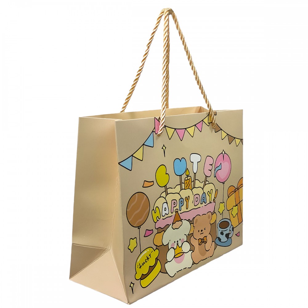 SACOLA DE PAPEL ESTAMPADA PARA PRESENTES REF: APH043M