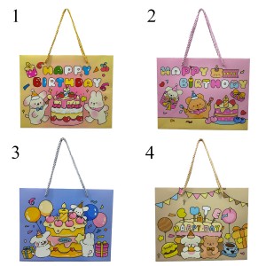 SACOLA DE PAPEL ESTAMPADA PARA PRESENTES REF: APH043L