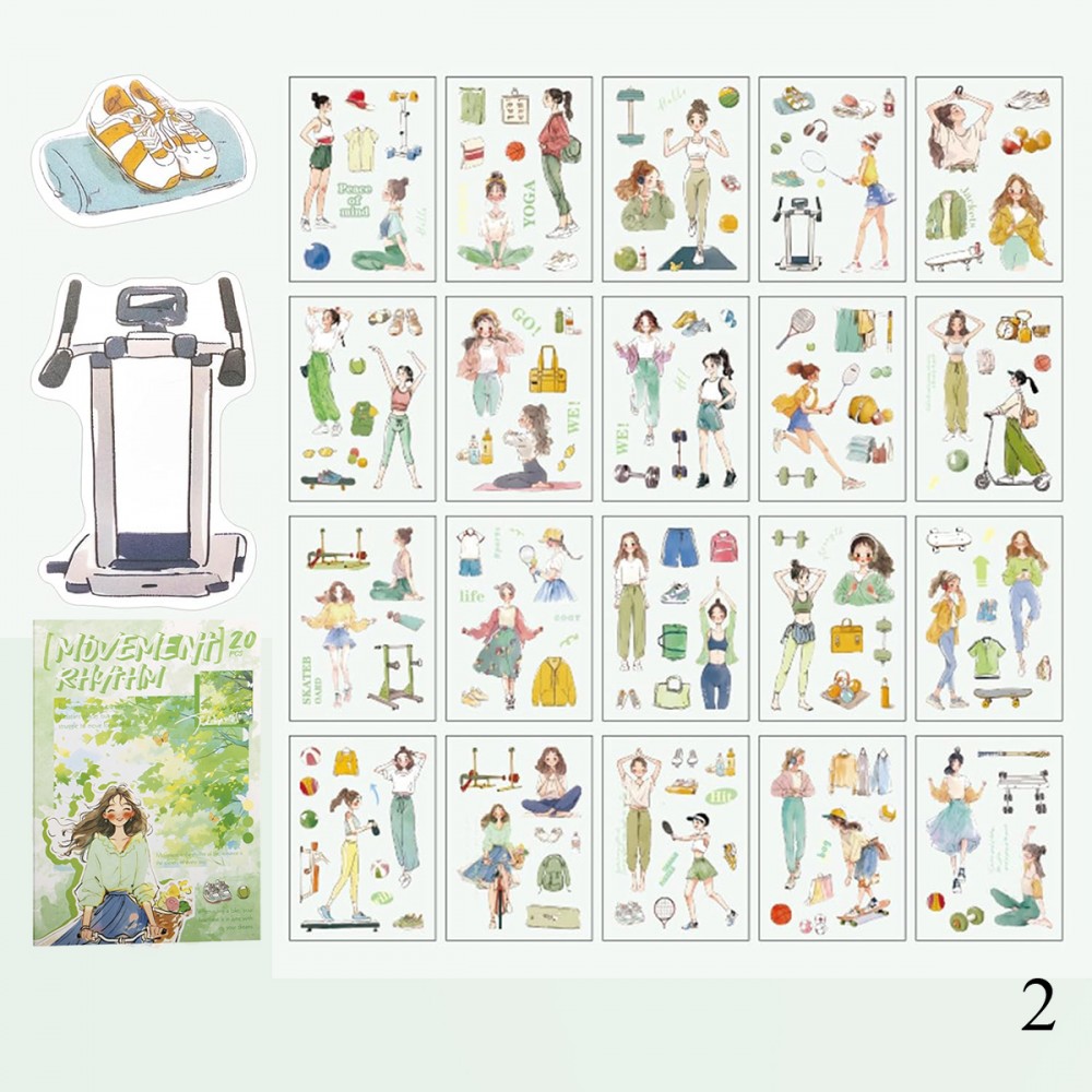 CARTELA COM 20 ADESIVOS SORTIDOS DE PLÁSTICO REF: APZZPF