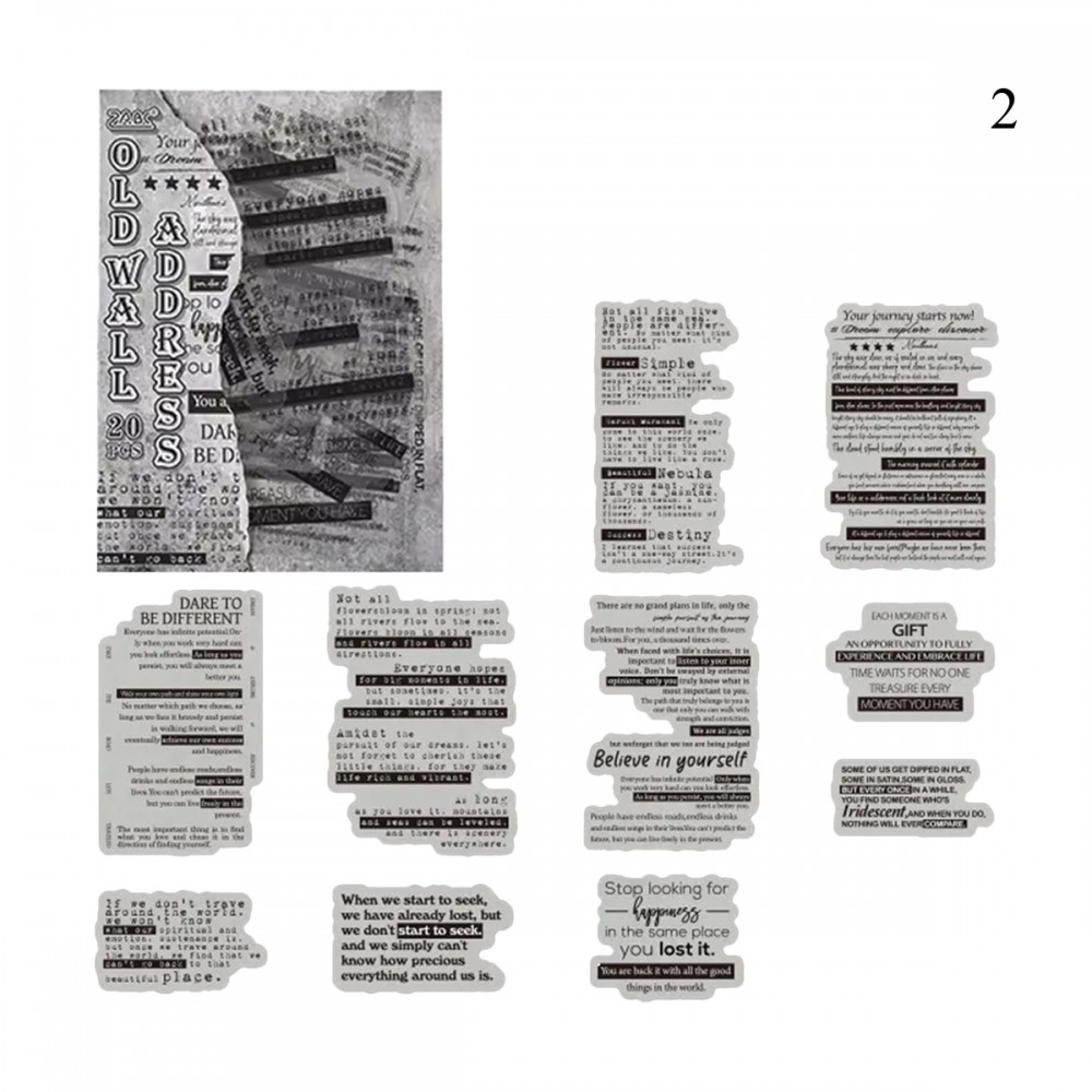 PACOTE COM 20 ADESIVOS SORTIDOS DE PLÁSTICO REF: APJYYM