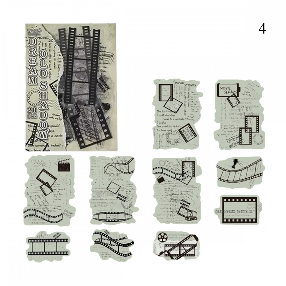 PACOTE COM 20 ADESIVOS SORTIDOS DE PLÁSTICO REF: APJYYM