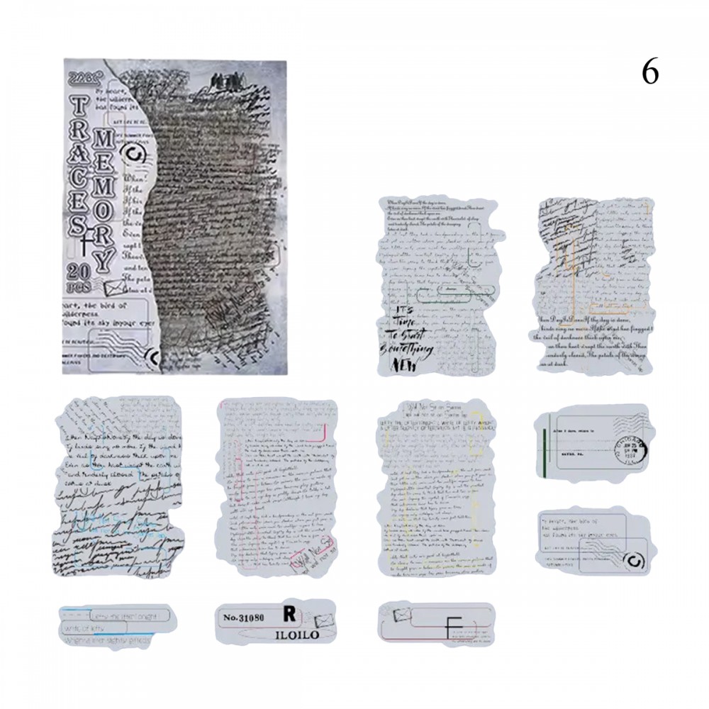 PACOTE COM 20 ADESIVOS SORTIDOS DE PLÁSTICO REF: APJYYM