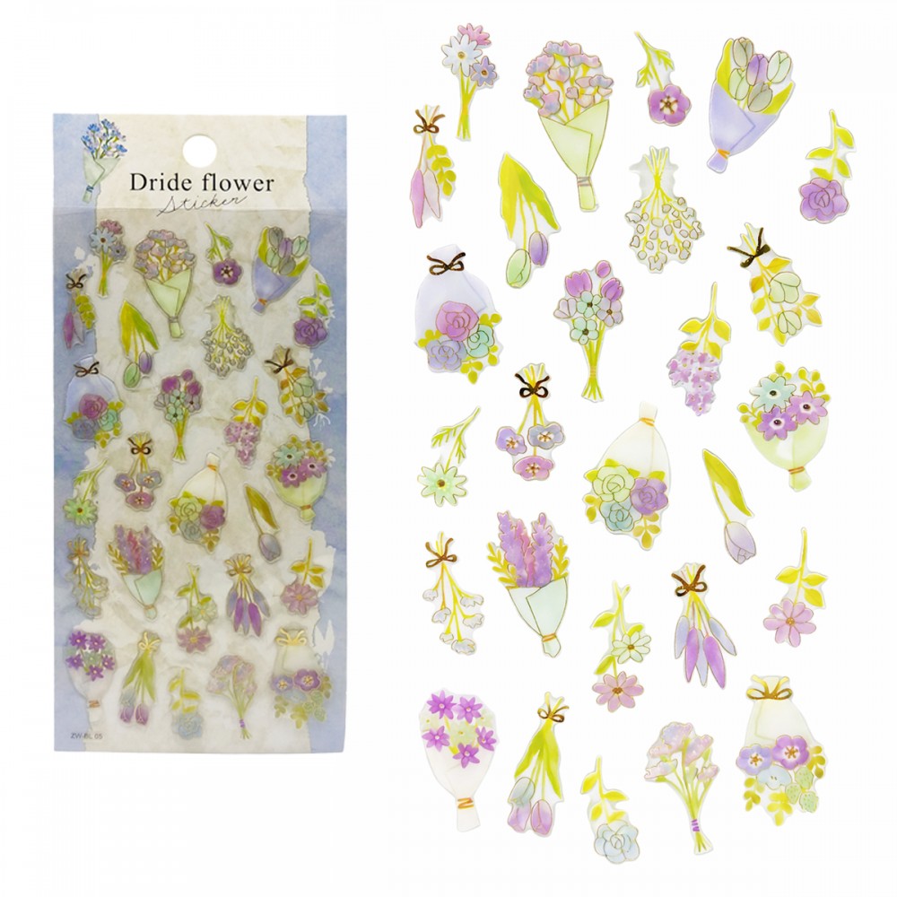 CARTELA DE ADESIVOS DE PLÁSTICO DE AUTO RELEVO MODELO FLORES REF: APJNAC