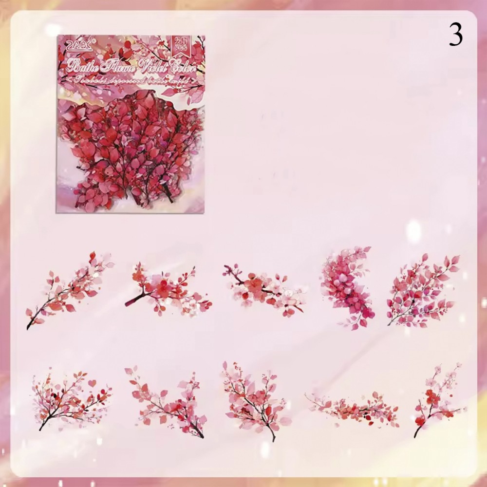 PACOTE COM 20 ADESIVOS DE PLÁSTICO MODELO PLANTAS REF: APCYMY